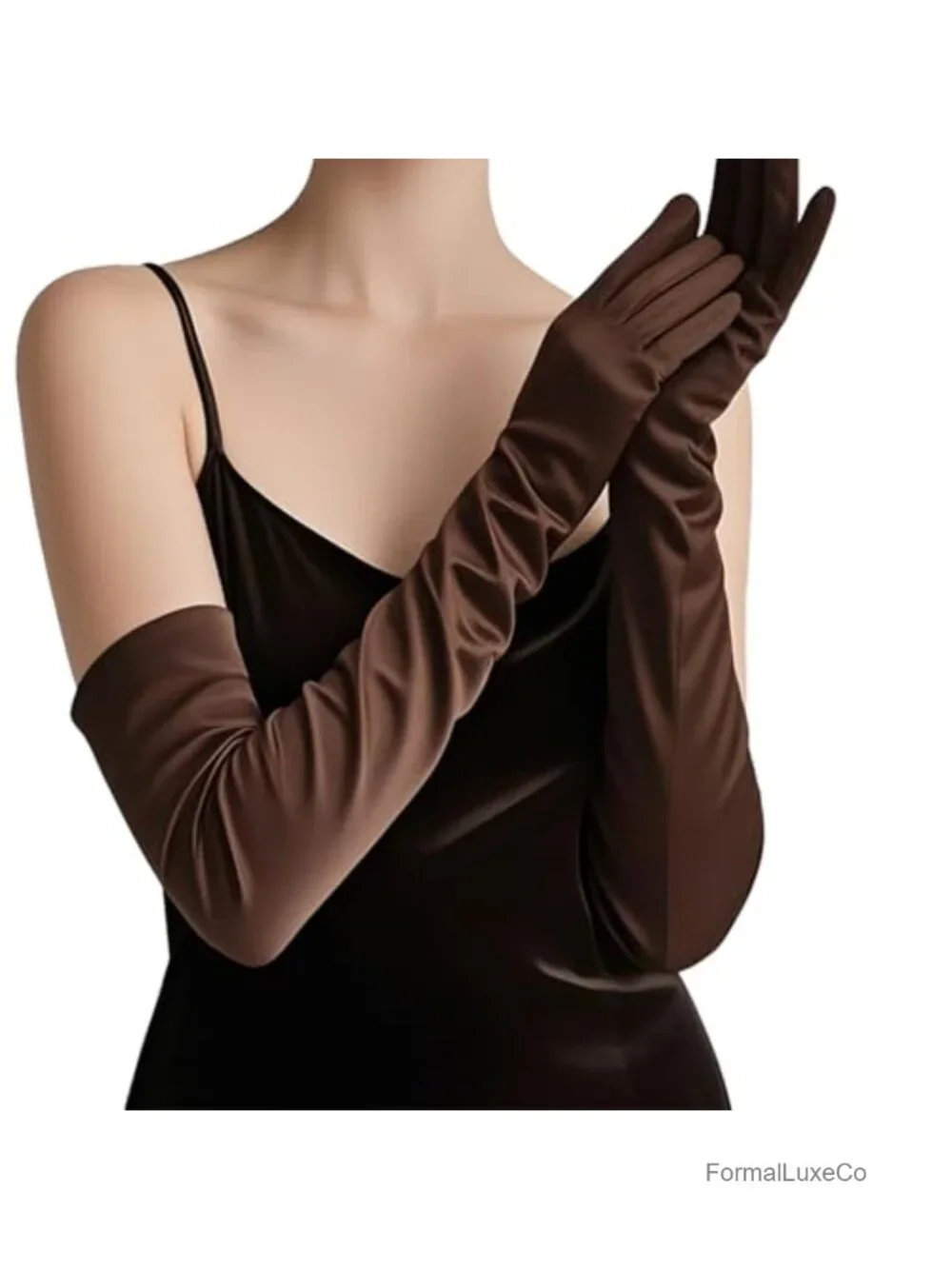 Women's Long Satin Elbow Gloves Bridal Costume Opera Gloves
